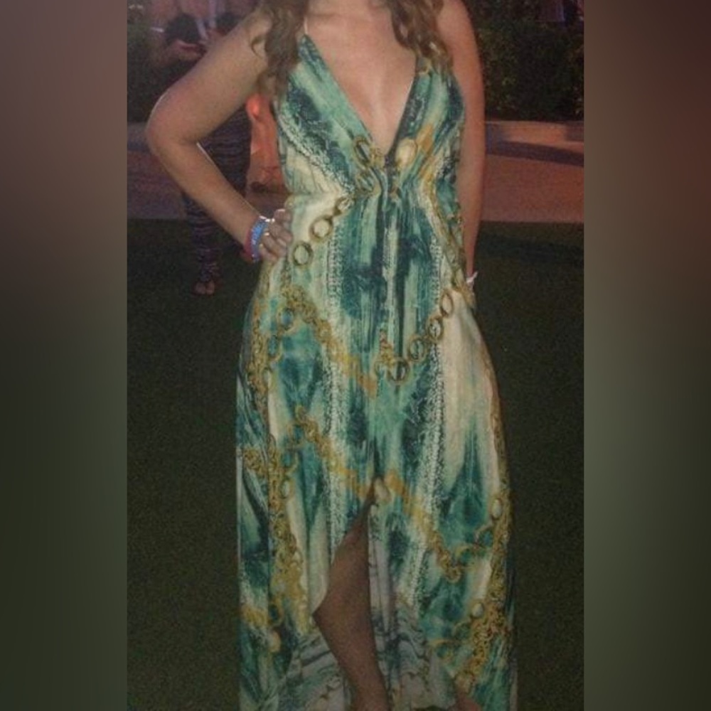 Vacation Open Back Maxi Dress